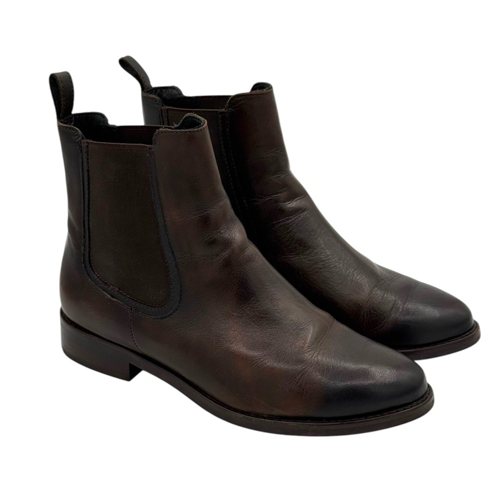 Thursday Boot Co Duchess Ankle Chelsea Brown/black Leather Boots Women’s Size 8